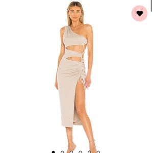 Revolve NBD midi slit dress XS